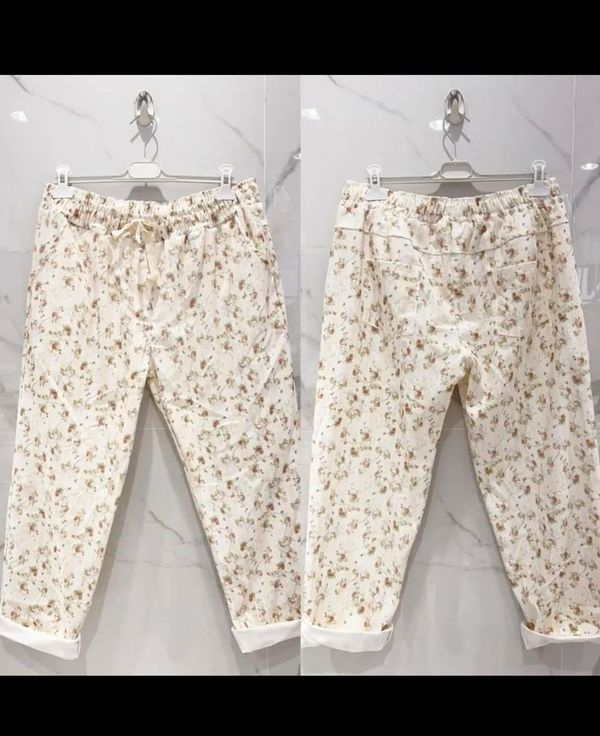 Broek Flower beige