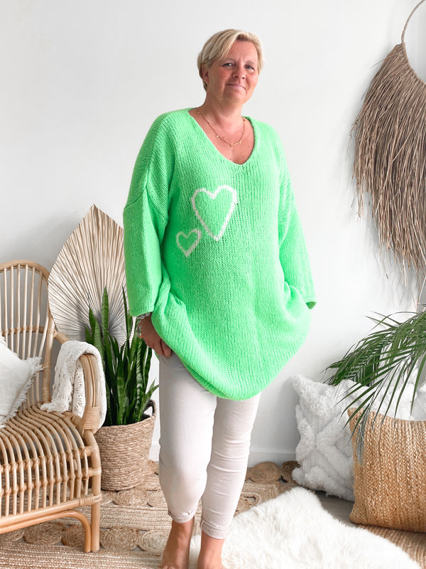 Trui jurk Coeur groen Trui jurk Coeur groen