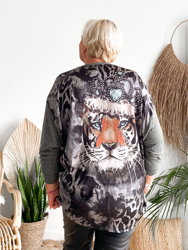 Truitje Tijger kaki Truitje Tijger kaki
