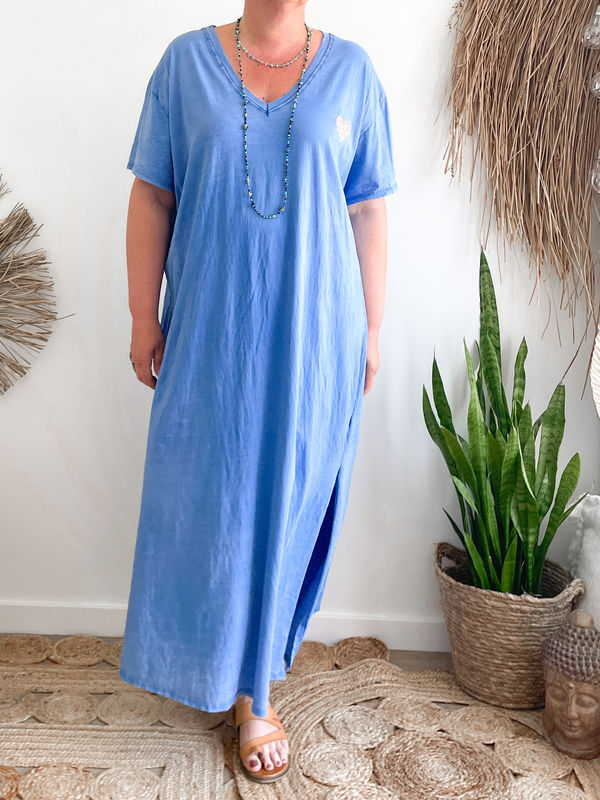 Jurk Pampelonne blauw Jurk Pampelonne blauw