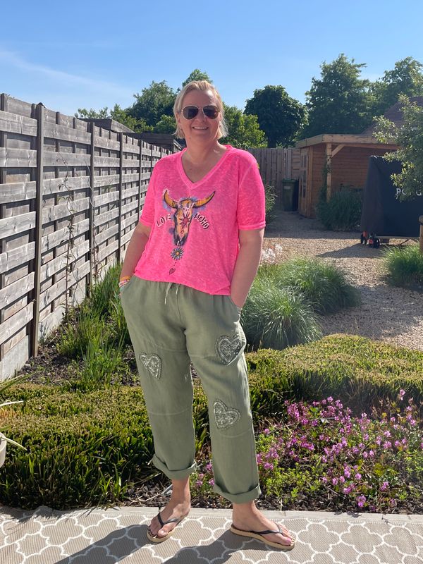 Pantalon Agathe kaki