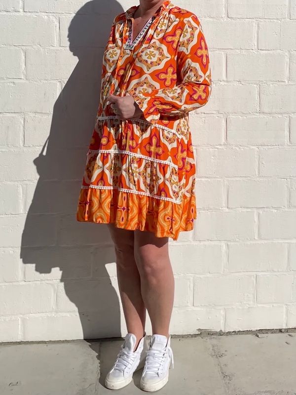 Jurk Happy oranje Jurk Happy oranje