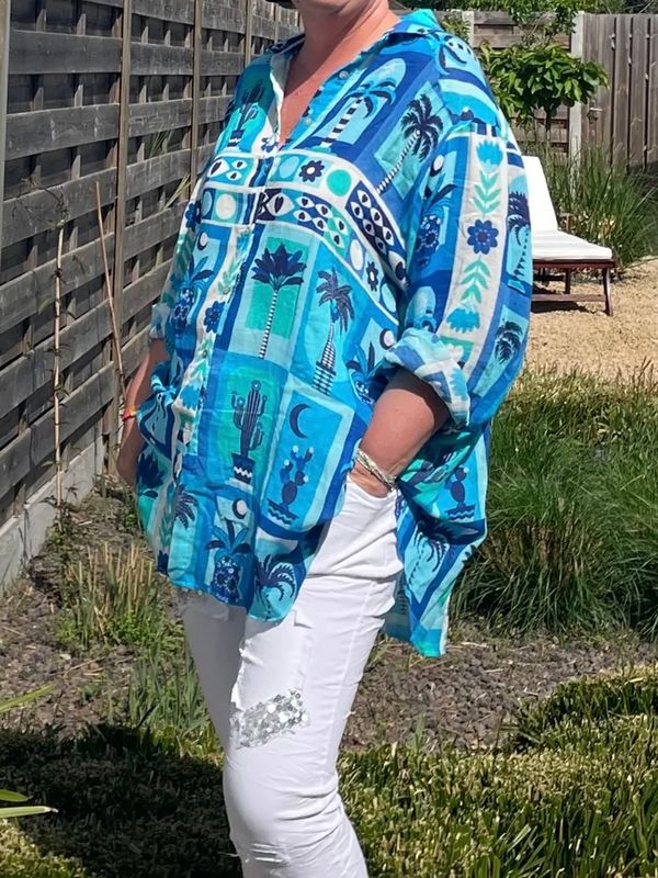 Blouse Kos bleu