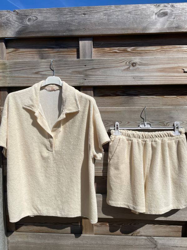Short setje terry vanille Short setje terry vanille