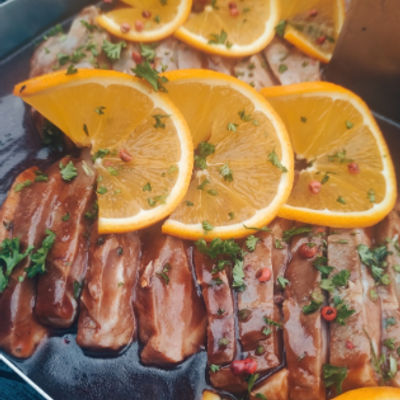 3x Eendenborst a l orange 1 pers