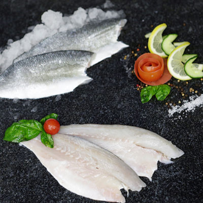 1x Gebakken zeebaarsfilet met spinazie 