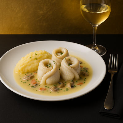 1x Tongrol met puree