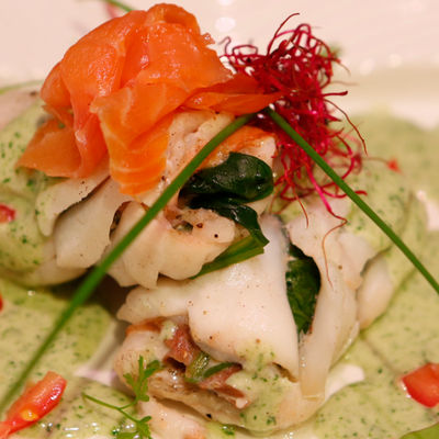 1x Kabeljauw in waterkerssausje 1p