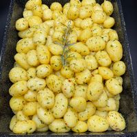 2x kalkoenbrochette (4 st. vlees) (192) BBQ, 5x Spekfakkel (210) , ...