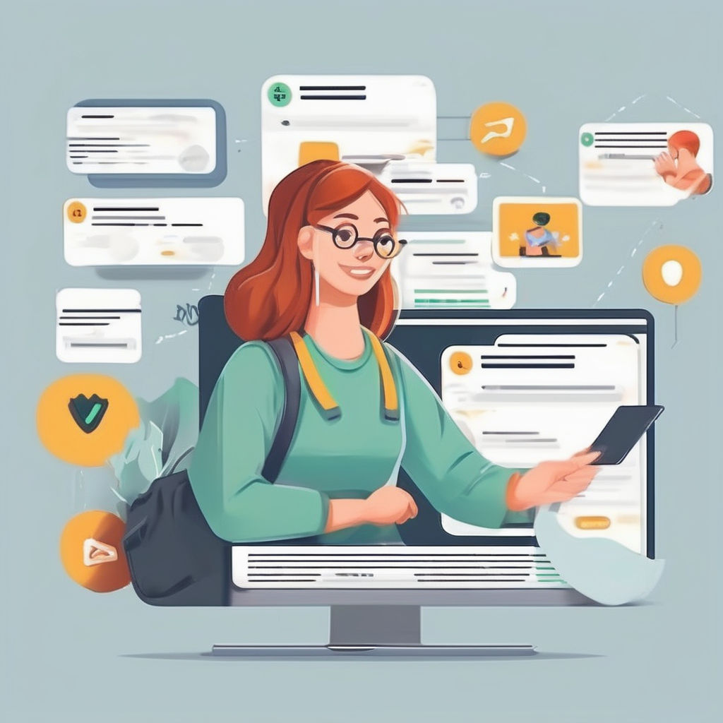 Person maintaining a positive online reputation