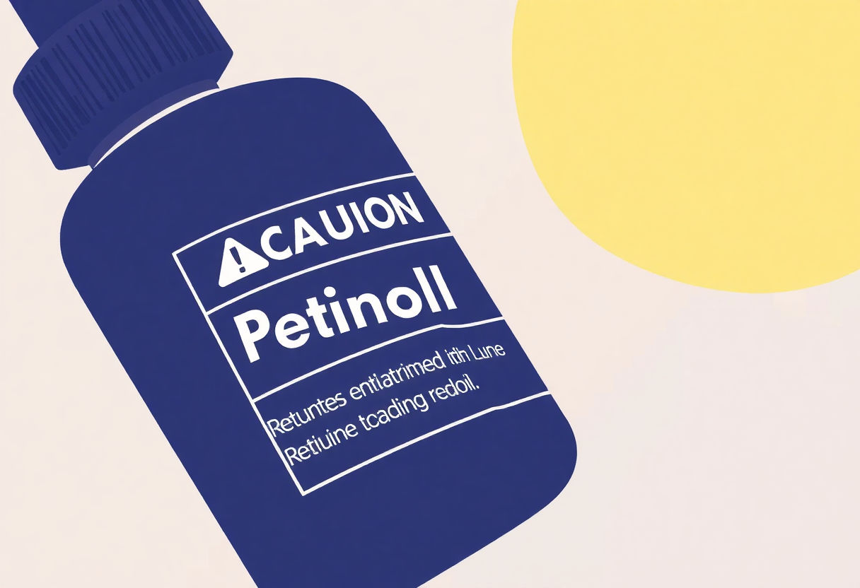 Caution label on retinol