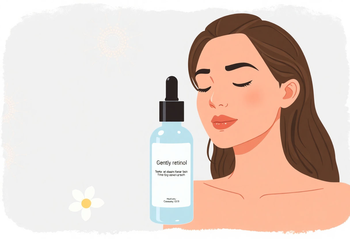 Gentle retinol product for sensitive skin