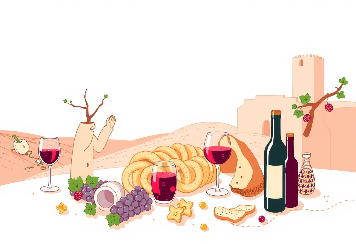 Illustrazione delle origini dei taralli al vino
