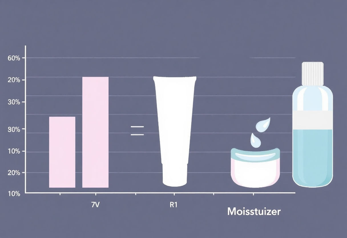 Chart showing retinol and moisturizer interaction