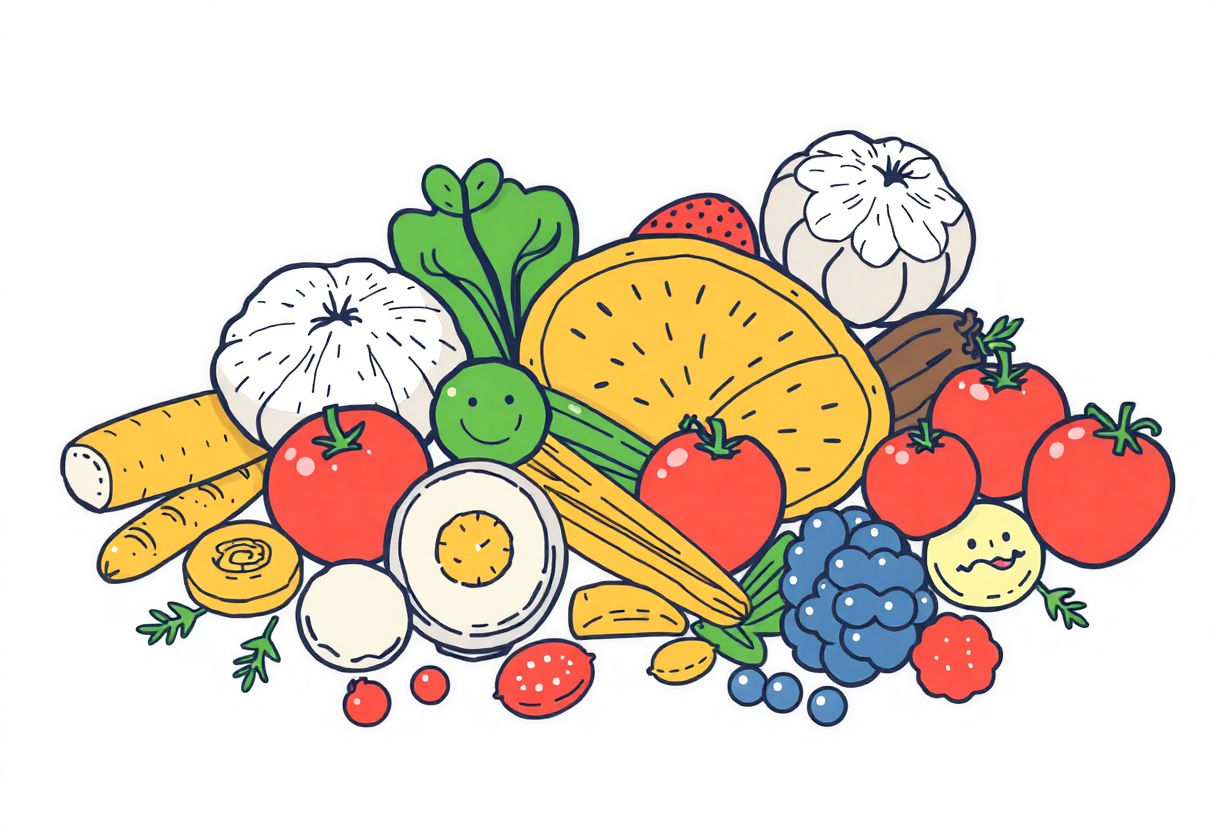 Diverse foods rich in magnesium