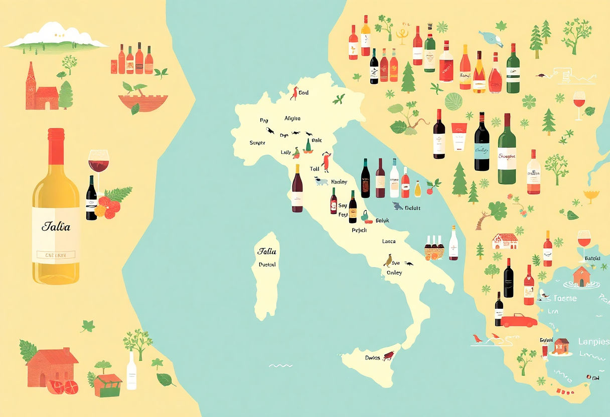 Mappa dei vini italiani