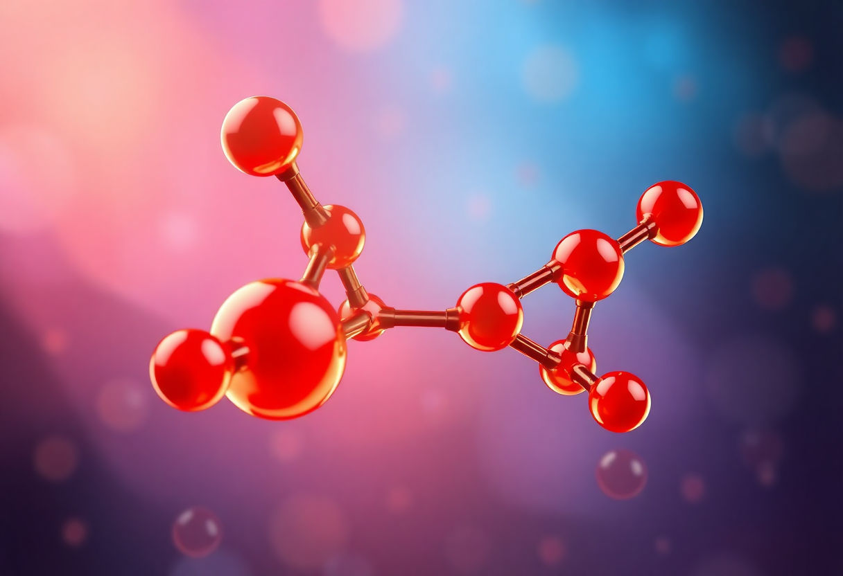 Illustration of retinol molecule