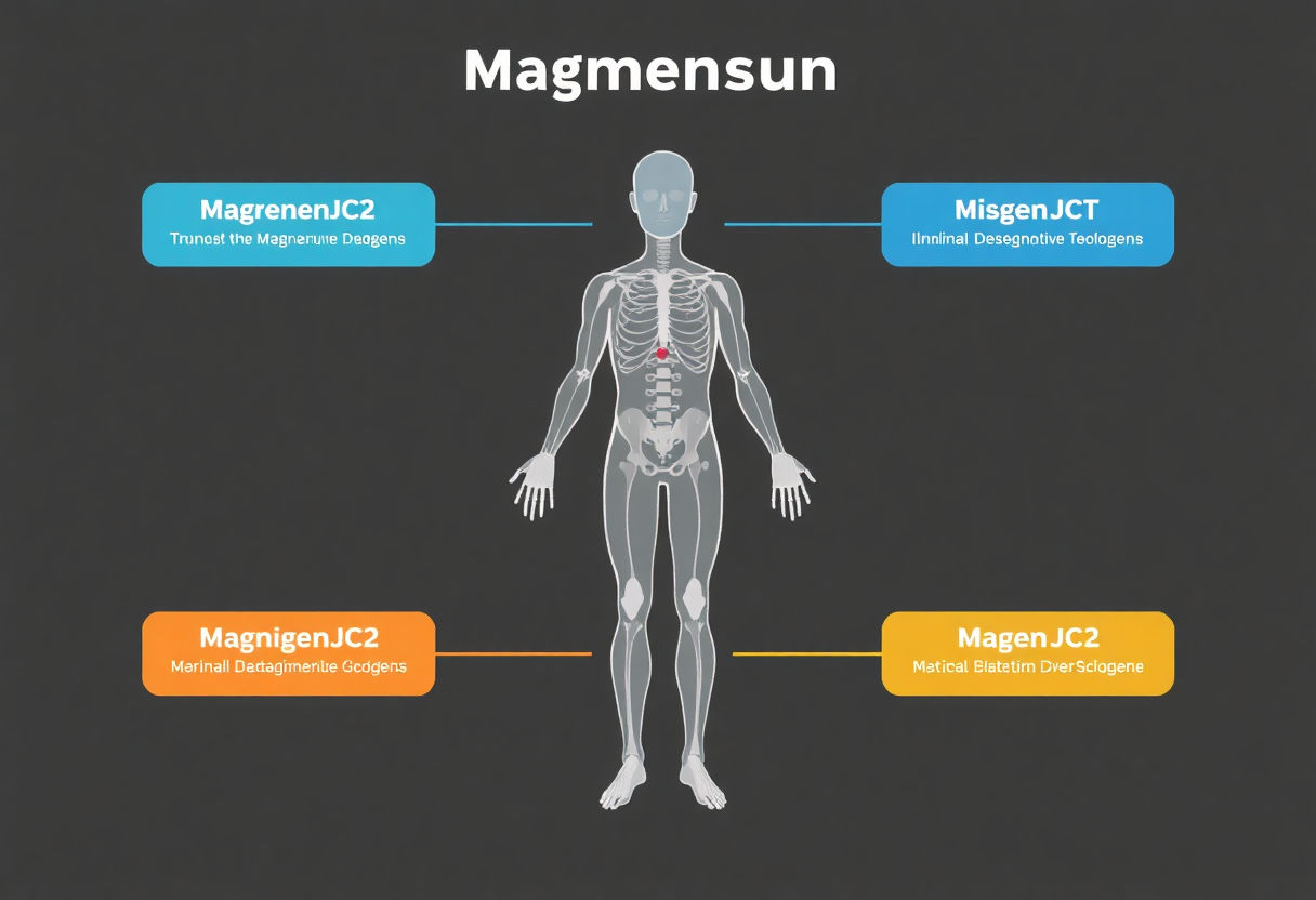 Diagram showing magnesium's role in the body