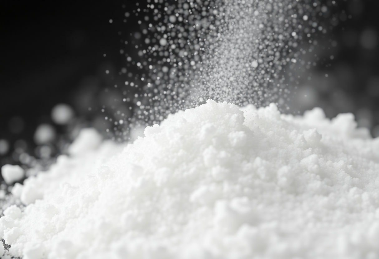 Close-up of magnesium powder