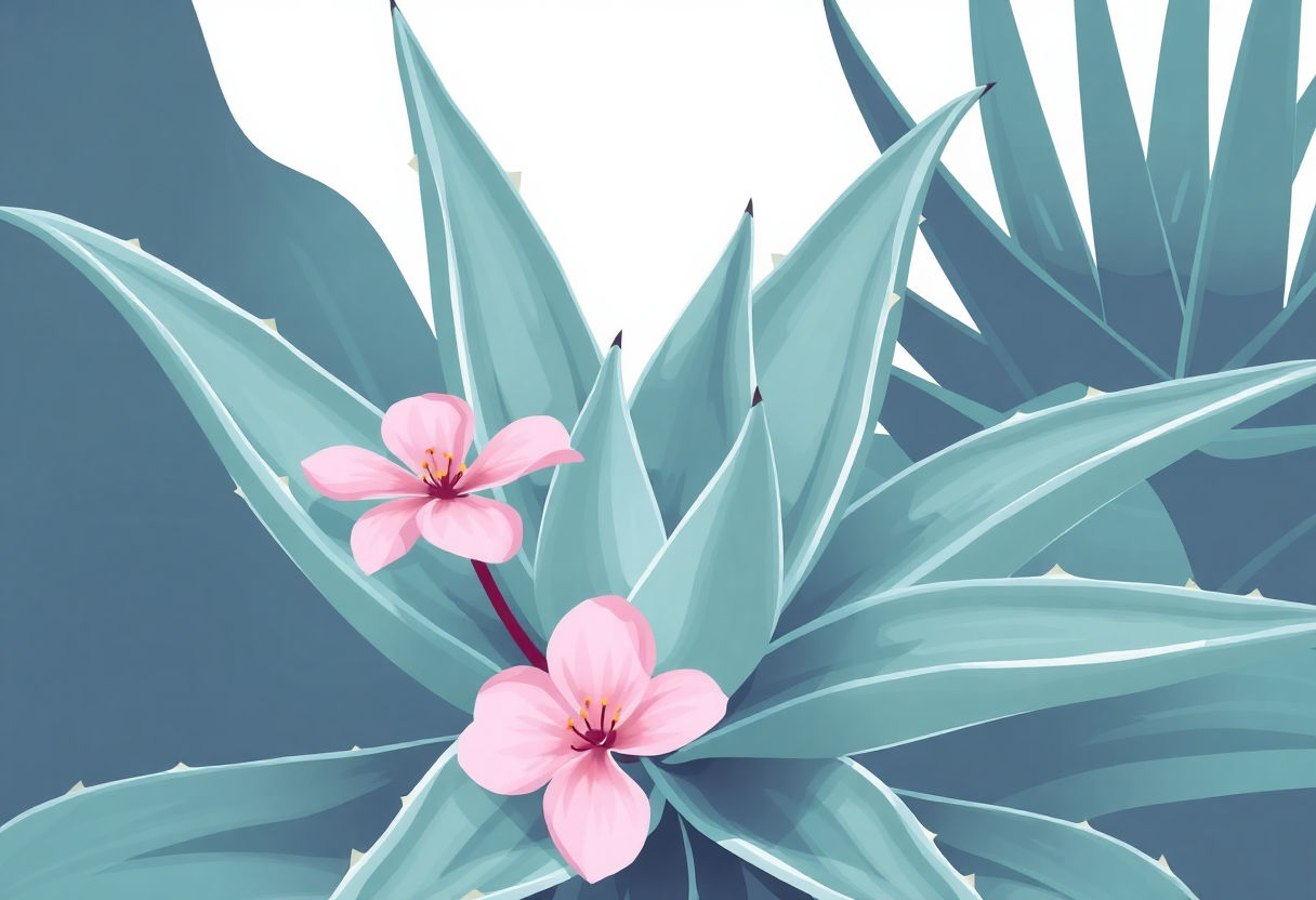 Aloe Vera with flowers