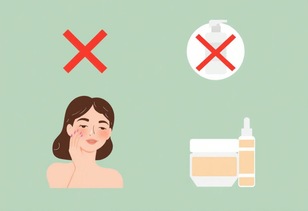 Visual of skincare dos and don'ts with retinol
