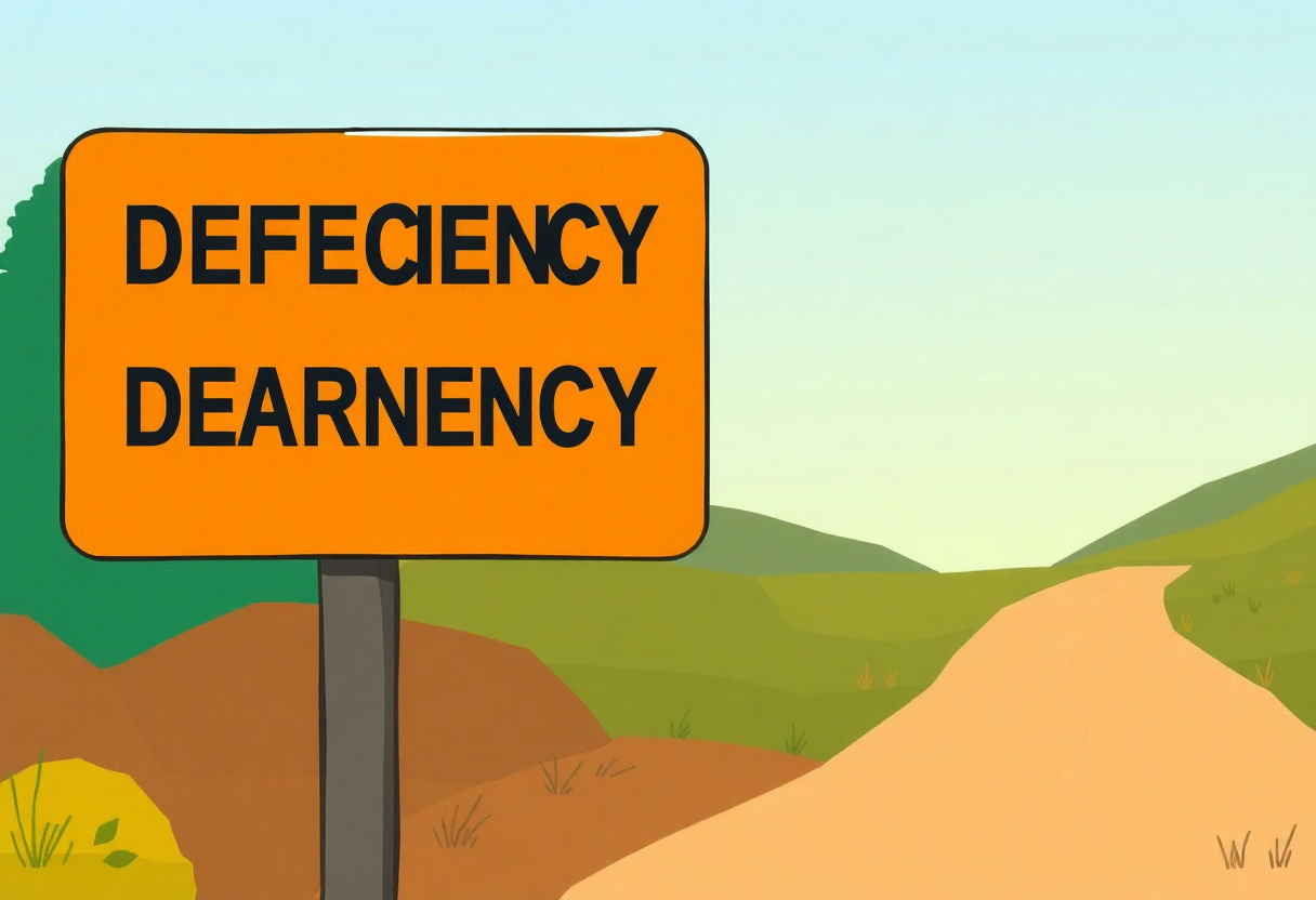 Deficiency warning sign