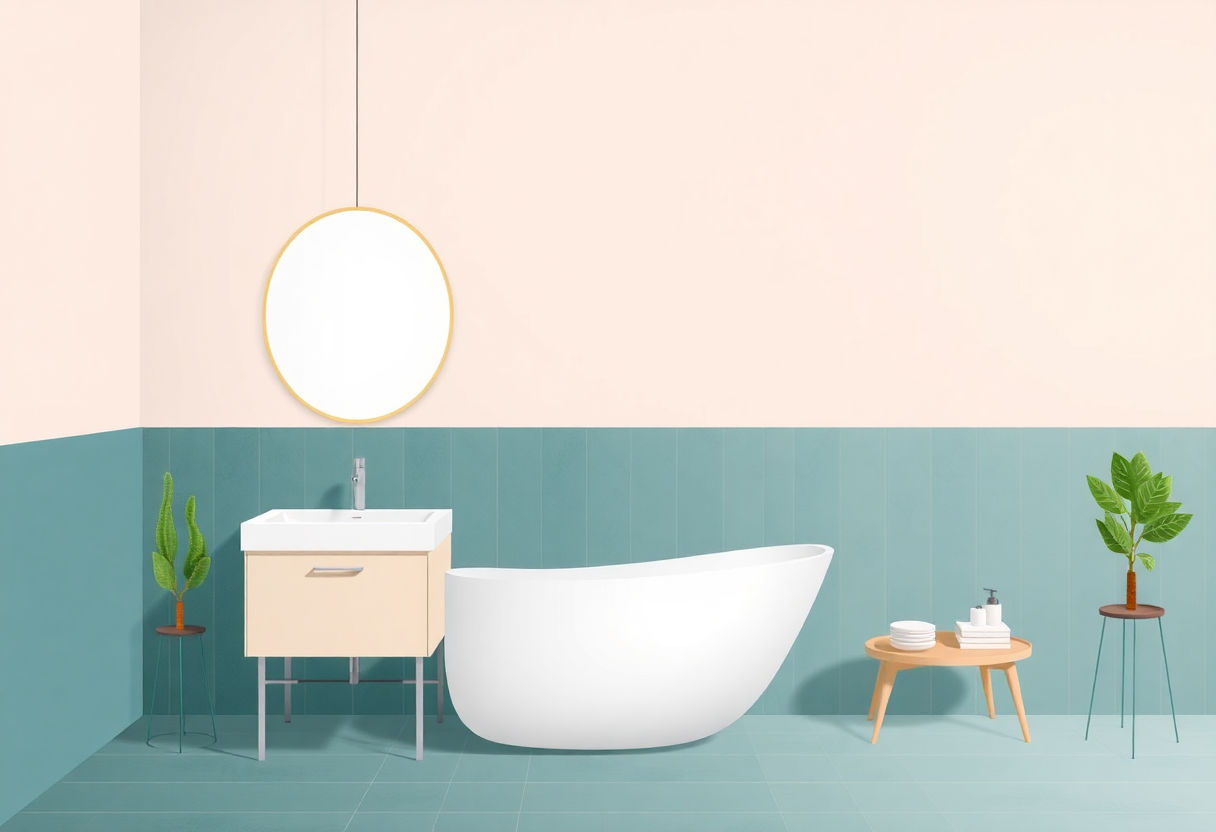 Tavolozza di colori e finiture per bagno