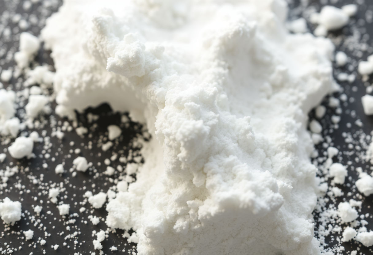 Close-up view of magnesium powder