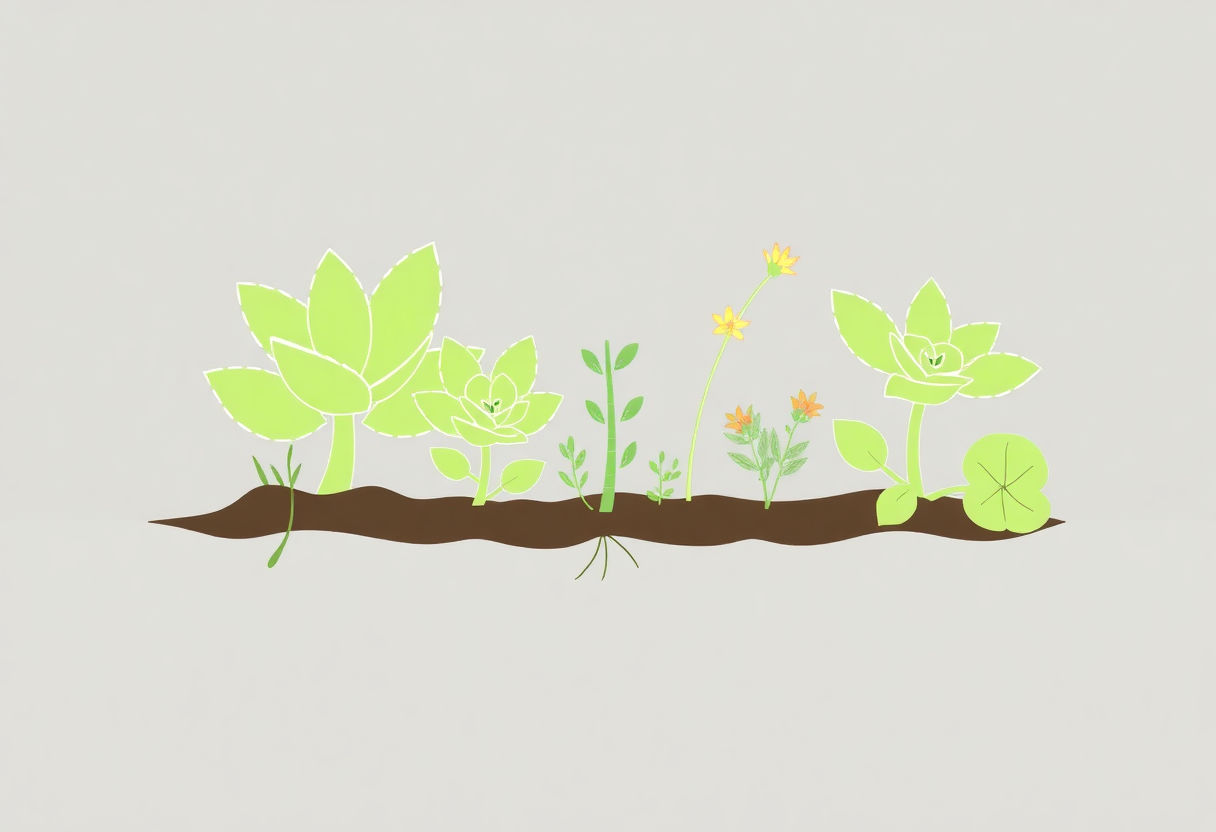 Diagram of succulent growth stages