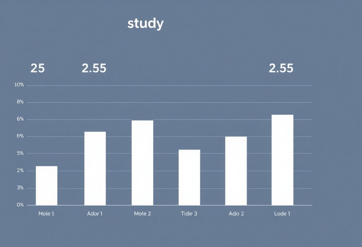 Graphical representation of study data.