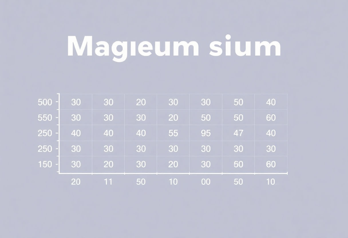 Magnesium dosage chart.