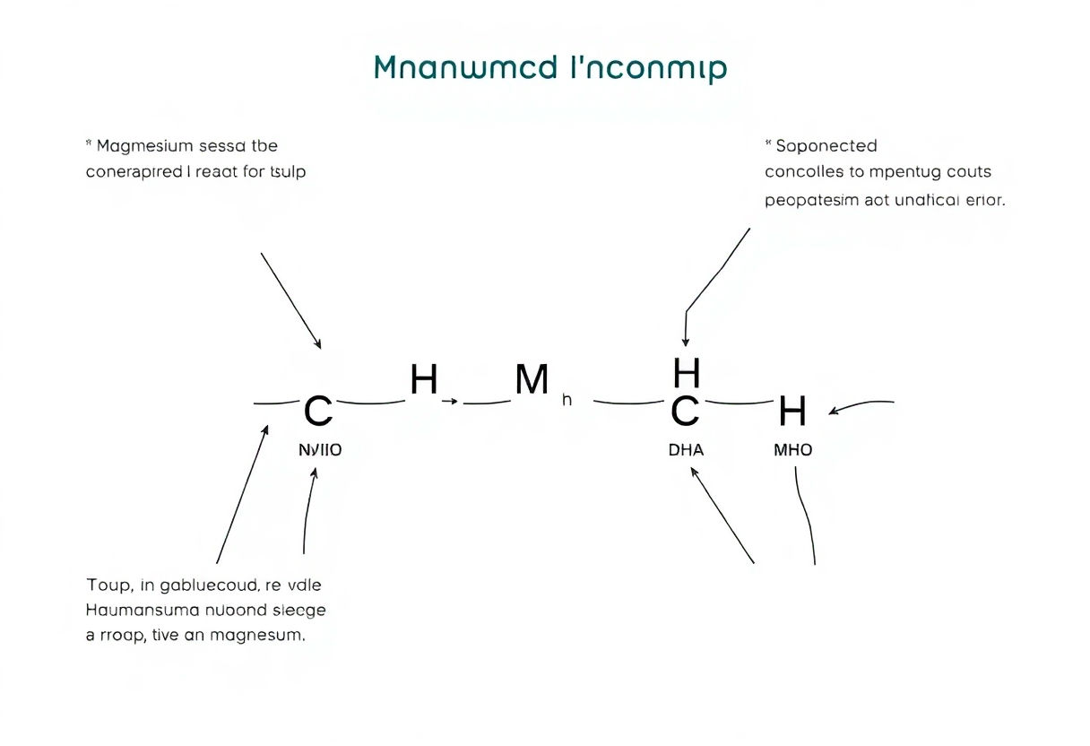 Diagram explaining the magnesium complex composition.
