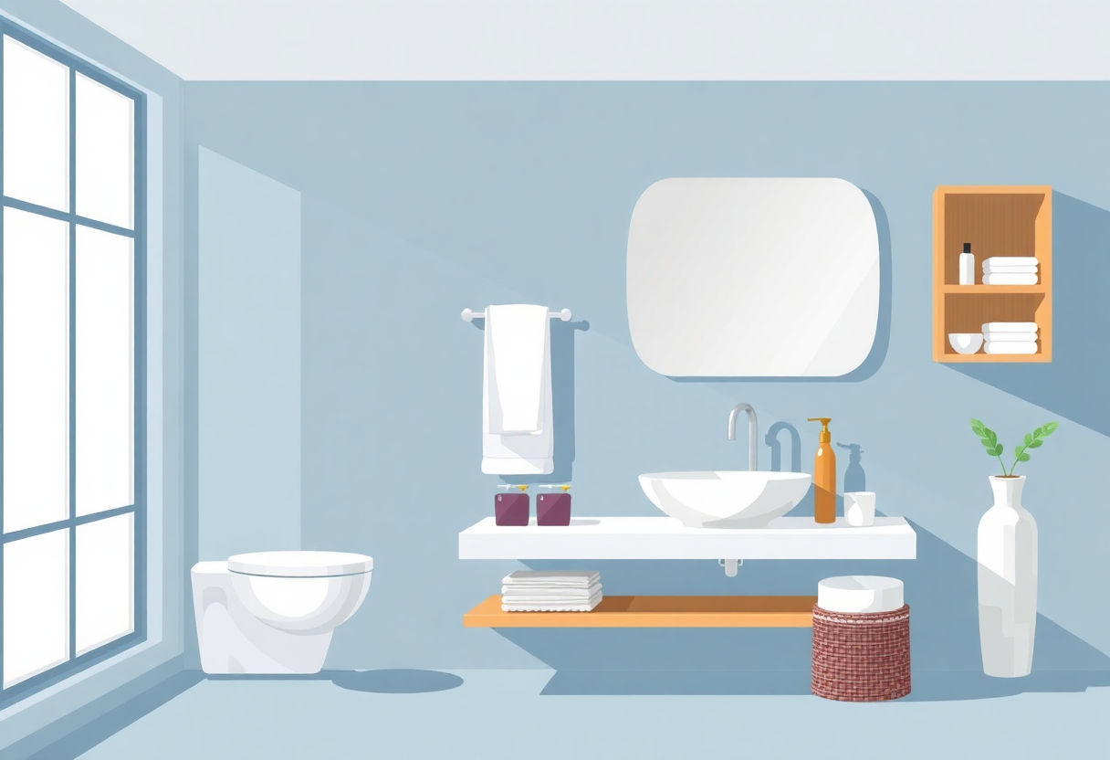 Immagine di accessori moderni per il bagno