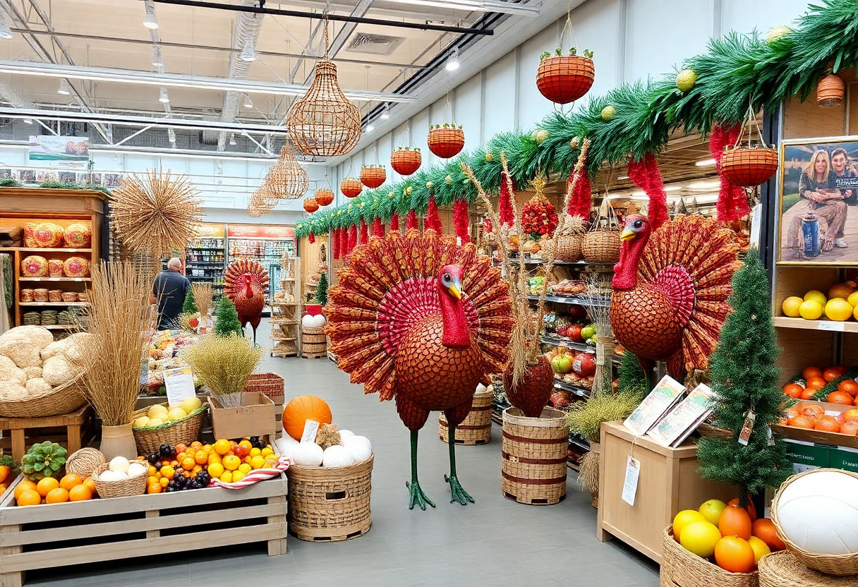 Shopping for turkey decorations
