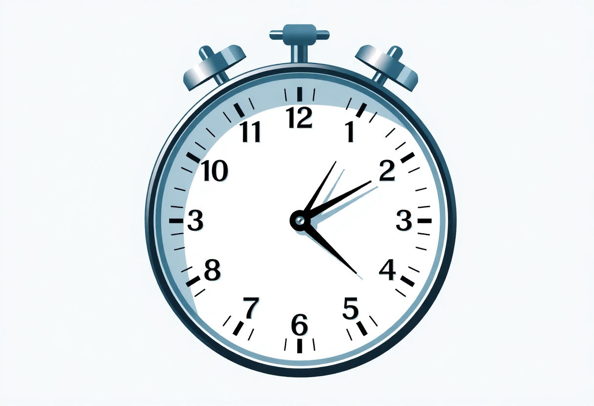 Clock showing ideal timing for skincare routine