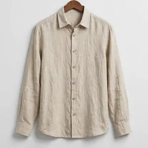 Men's Linen Long-Sl…