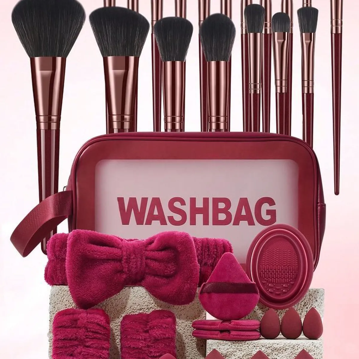 MAKEUP BOX AND BRUSHES