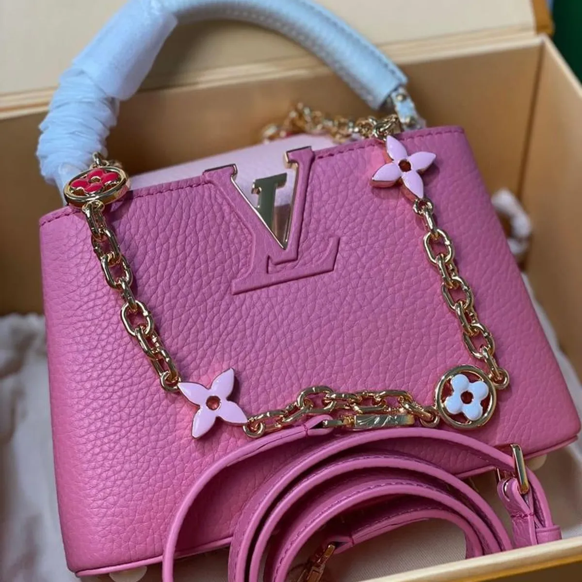 PINK LEATHER BAG