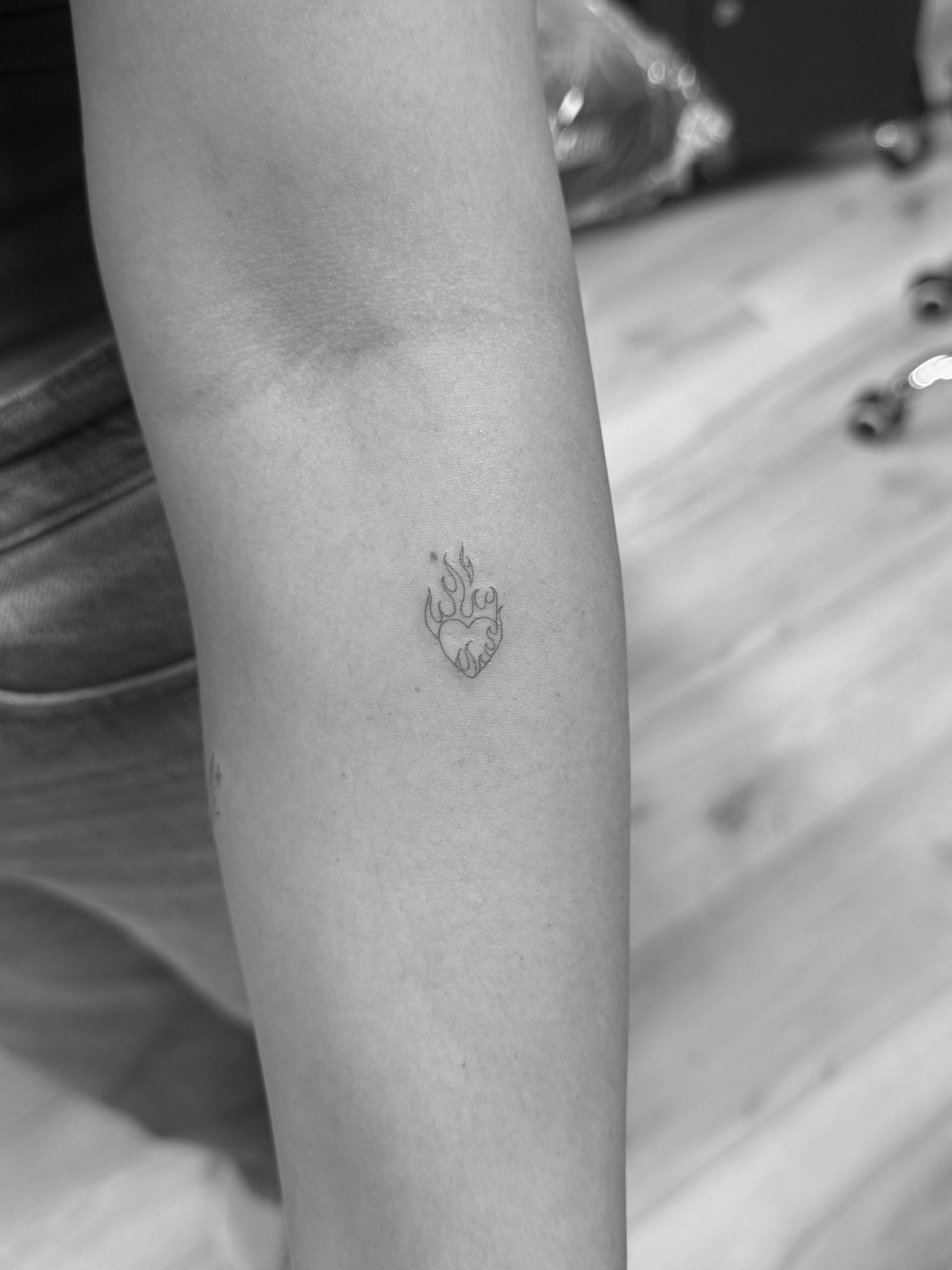 Fine line tattoo