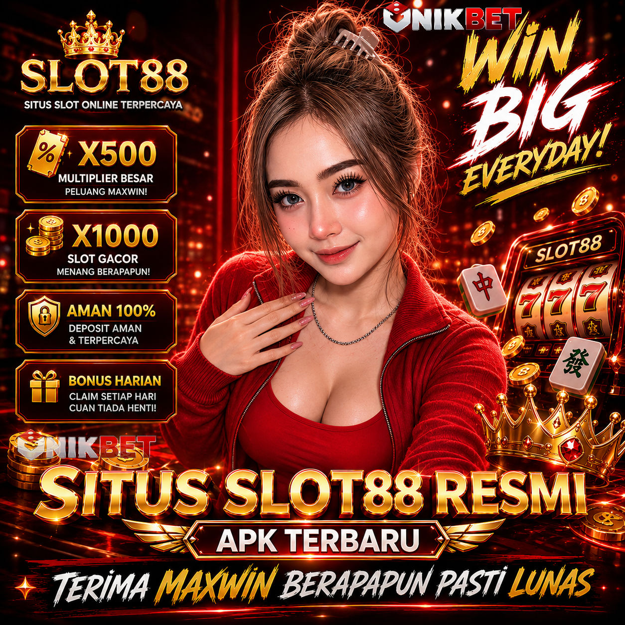 UNIKBET $ Situs Slot88 Resmi Apk Terbaru Terima Maxwin Berapapun Pasti Lunas