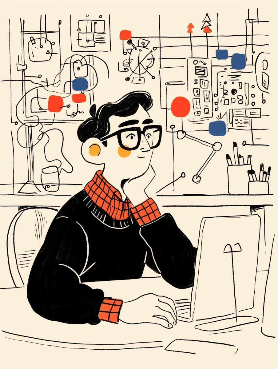 APIs vs MCPs Illustration in 4D Cartoon Style