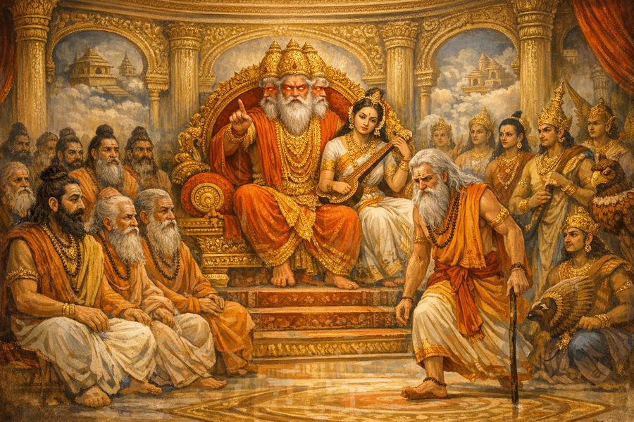 Sri Bhrigu Maharshi Tests Lord Brahma