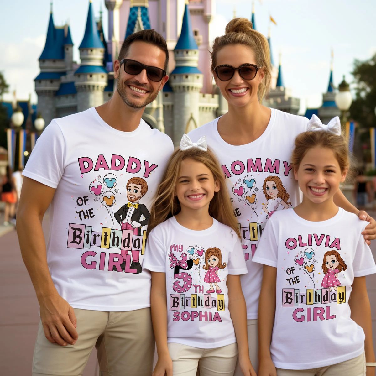 Personalized Set - Family Gifts - Bundle HAPPY BIRTHDAY | Family 2024 Shirts, Family Matching T-shirt, Custom holiday Family Shirts_1