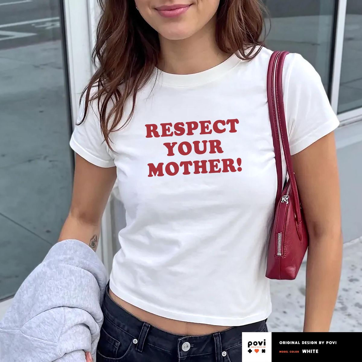 Clothing - Respect Your Mother Baby Tee, Statement Slogan Graphic Shirt Gift Women, Sassy Saying Shirt - Personalized Etsy Final_12
