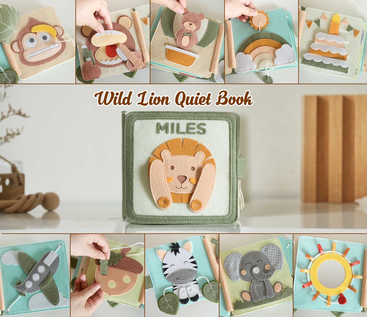 Baby & Toddler Toys - Personalized Christmas gift for baby, Handmade felt quiet book, Customized soft Montessori-inspired toy, First birthday present, Busy book - Personalized Etsy Final_4