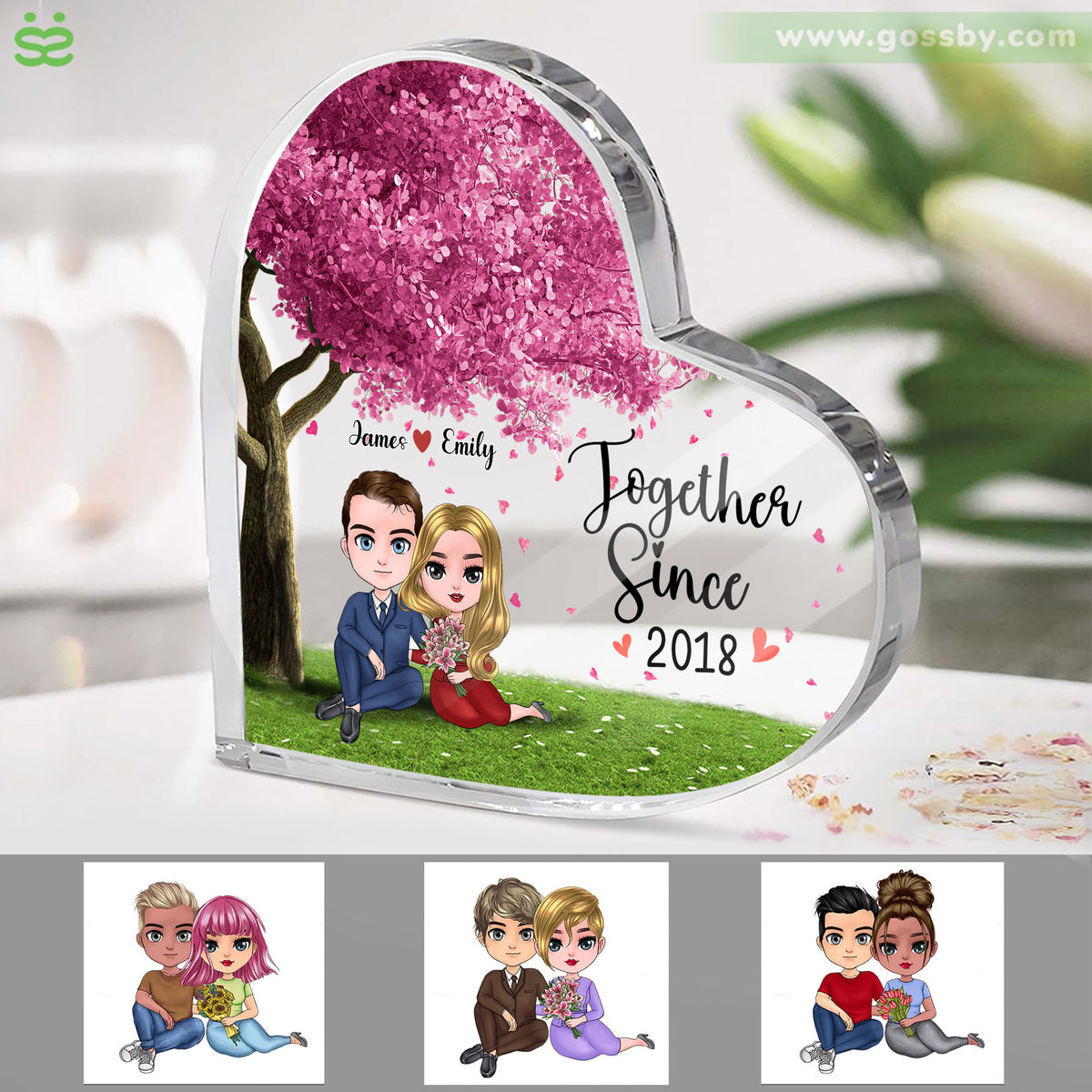 Personalized Acrylic Heart Plaque - Always On My Mind Forever In My Heart