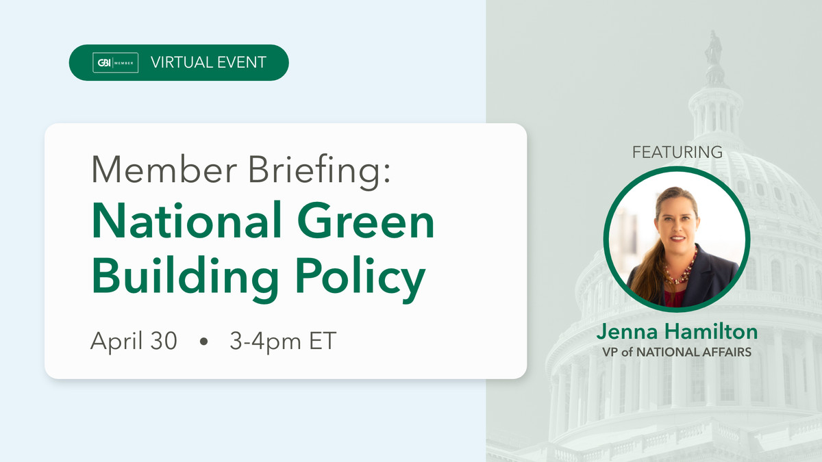 GBI Member Briefing: National Green Building Policy