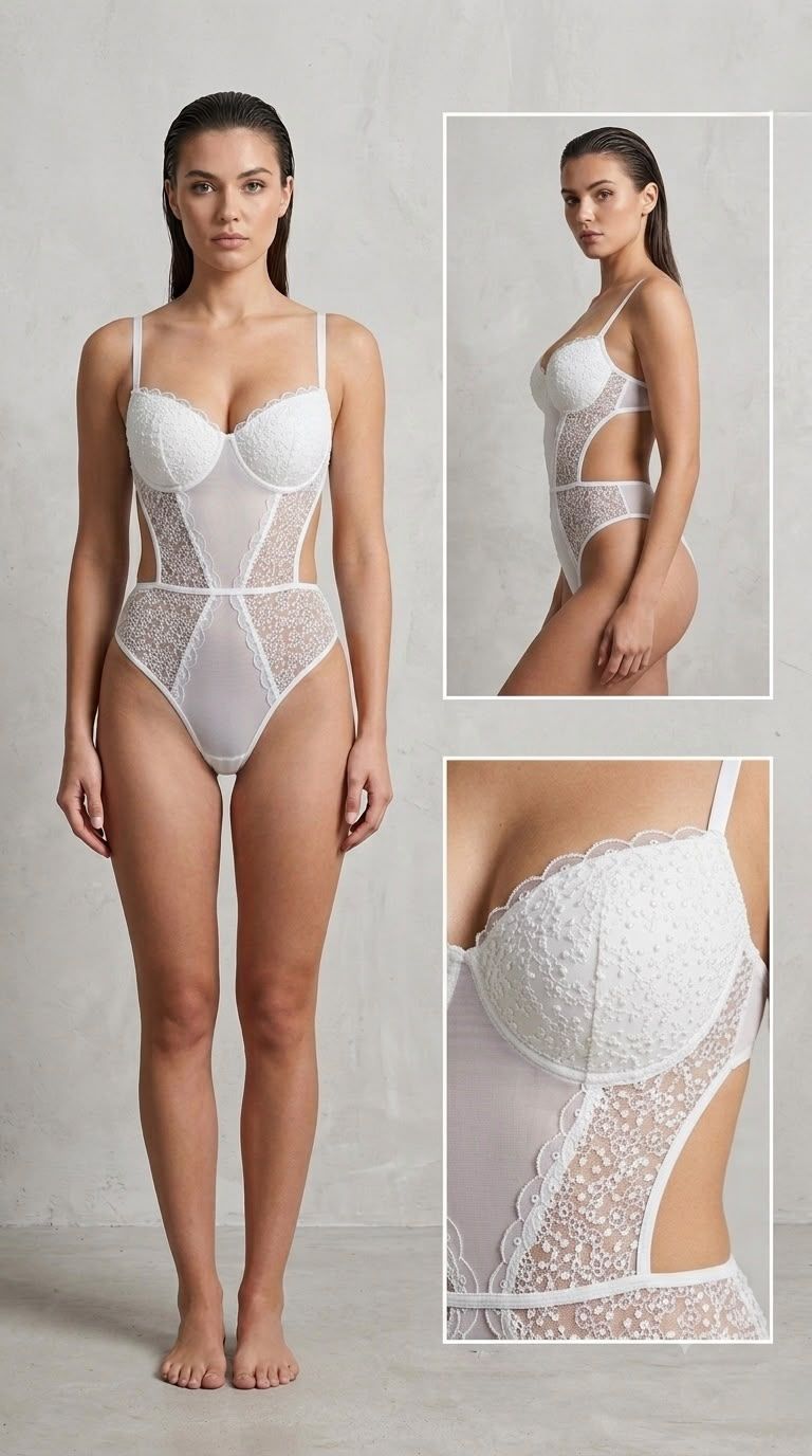 Toptan Bodysuit Model 1006 — Ekru