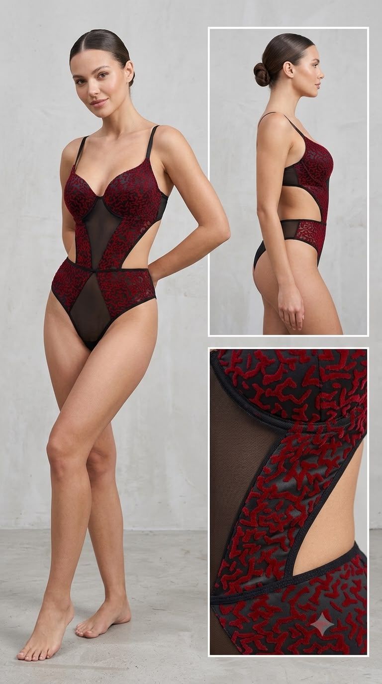 Toptan Bodysuit Model 1008 — Kırmızı