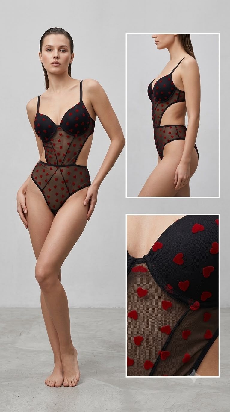 Toptan Bodysuit Model 1009 — Siyah
